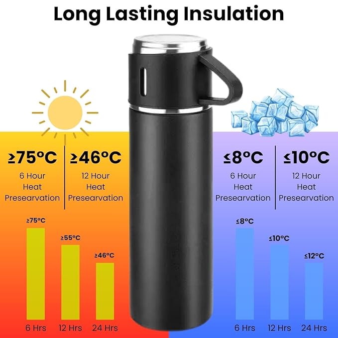 Vacuum Flask Set with 2 Cups